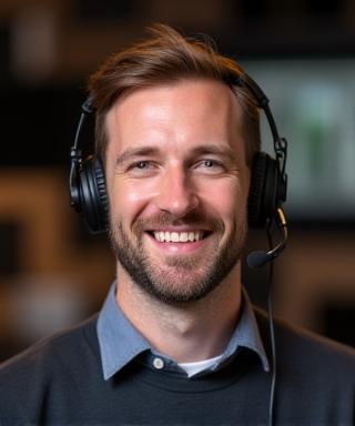Headshot of Liam Evans, Technical Support Manager